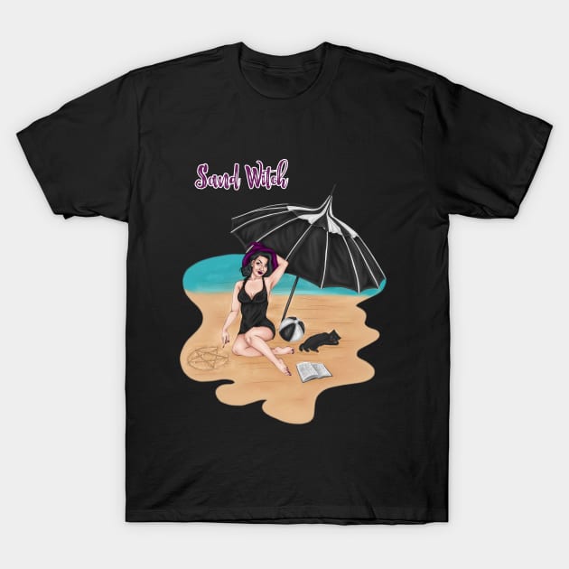 Sand Witch - Witches and Beaches T-Shirt by TheGhoulishGarb